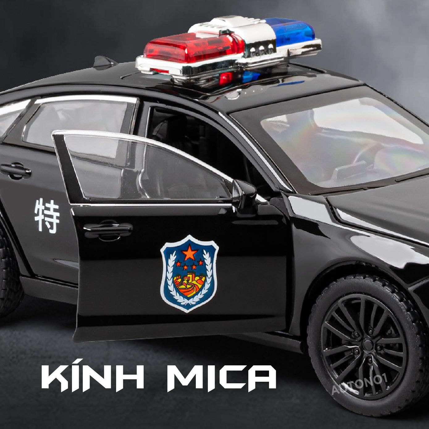 Mô hình xe Honda Accord 2024 Police full open - có đèn - âm thanh tỉ lệ 1:32 Alloy Model OT553