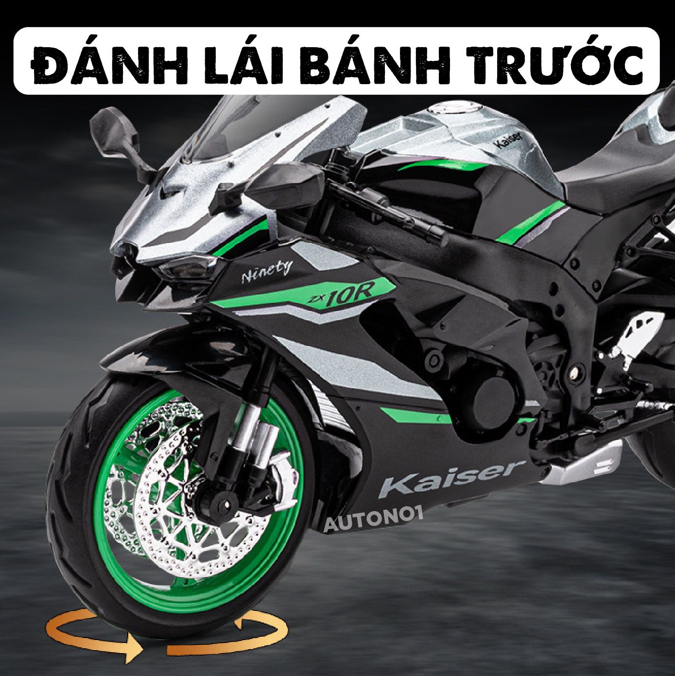 Mô hình xe Kawasaki Ninja ZX-10R tỉ lệ 1:12 Jiaye Model MT086