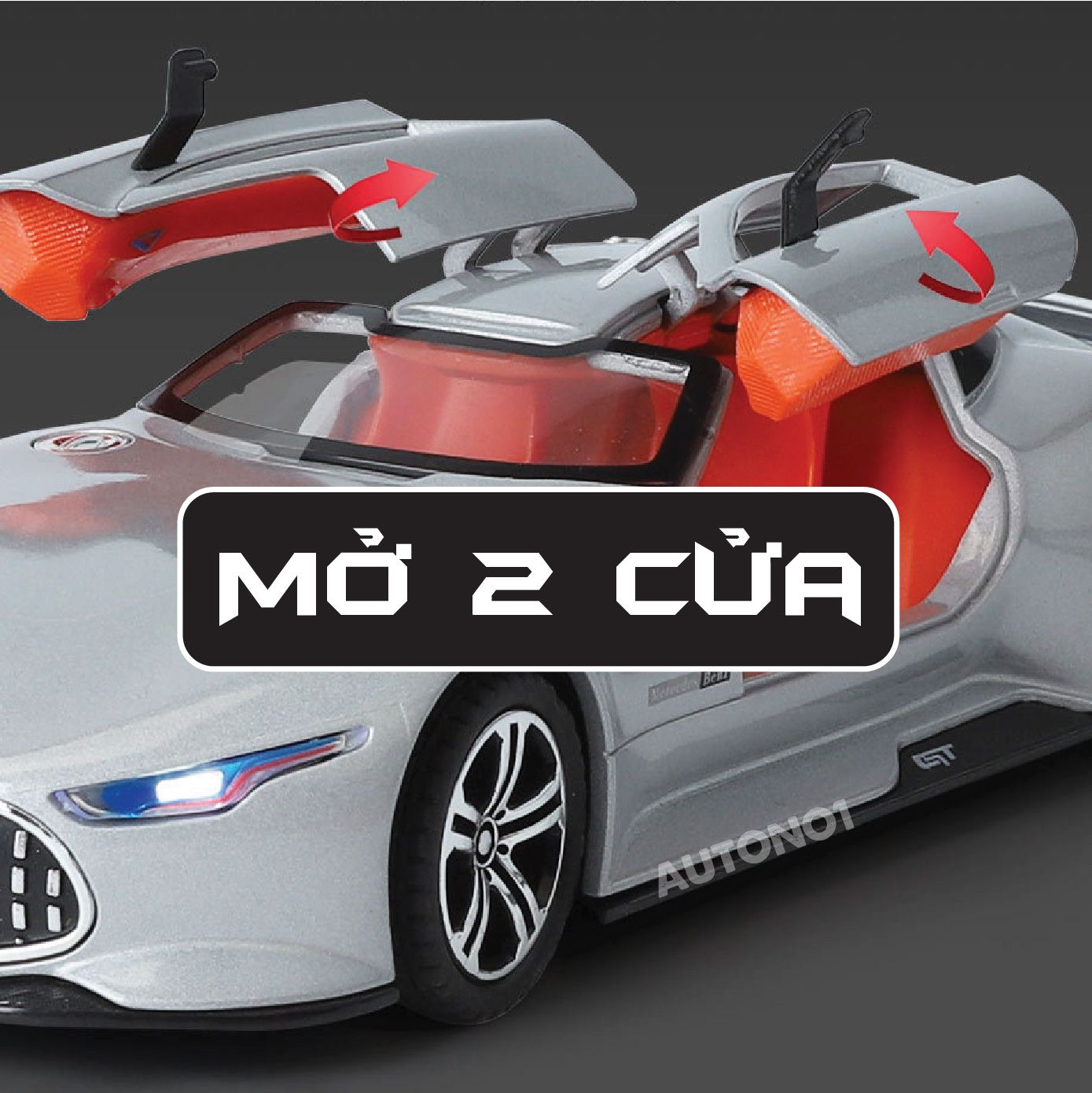 Mô hình xe Mercedes-Benz AMG Vision GT full open - có đèn - âm thanh tỉ lệ 1:24 Alloy Model OT534