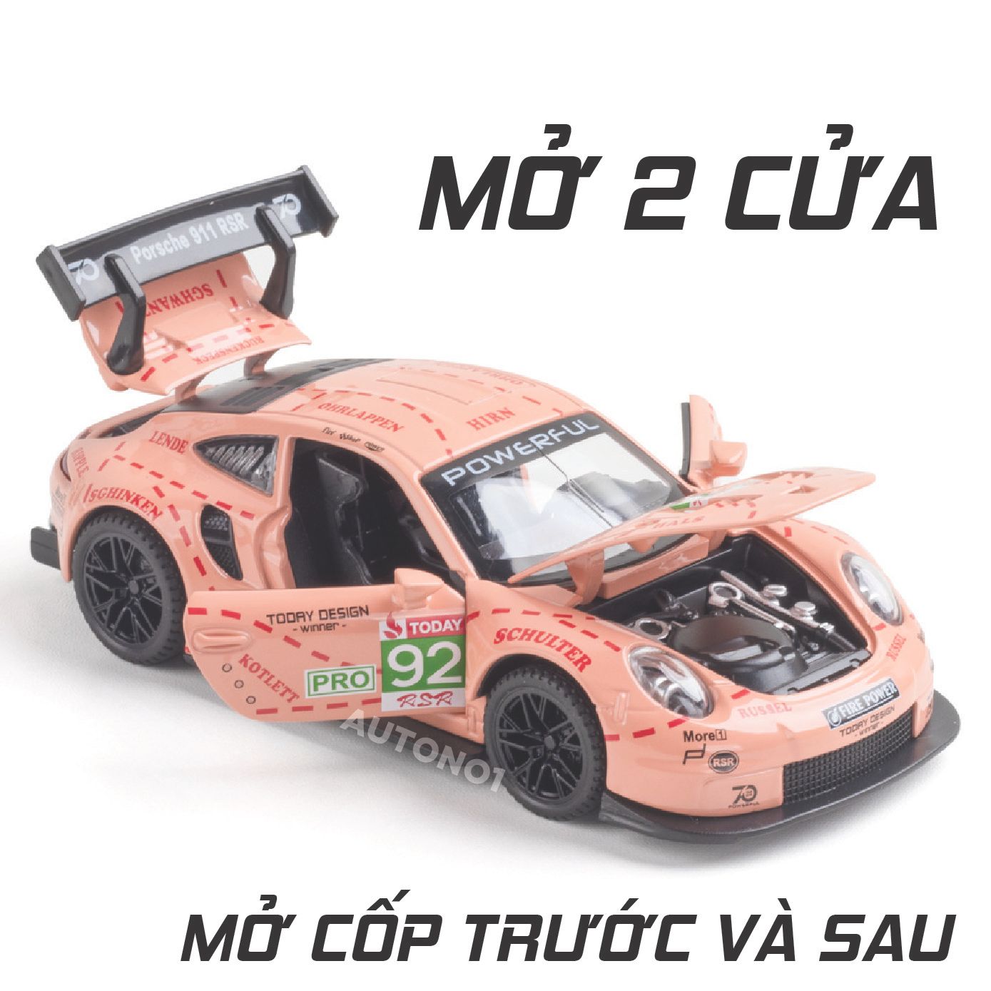  Mô hình xe Porsche 911 RSR tỉ lệ 1:32 Alloy Model OT423 