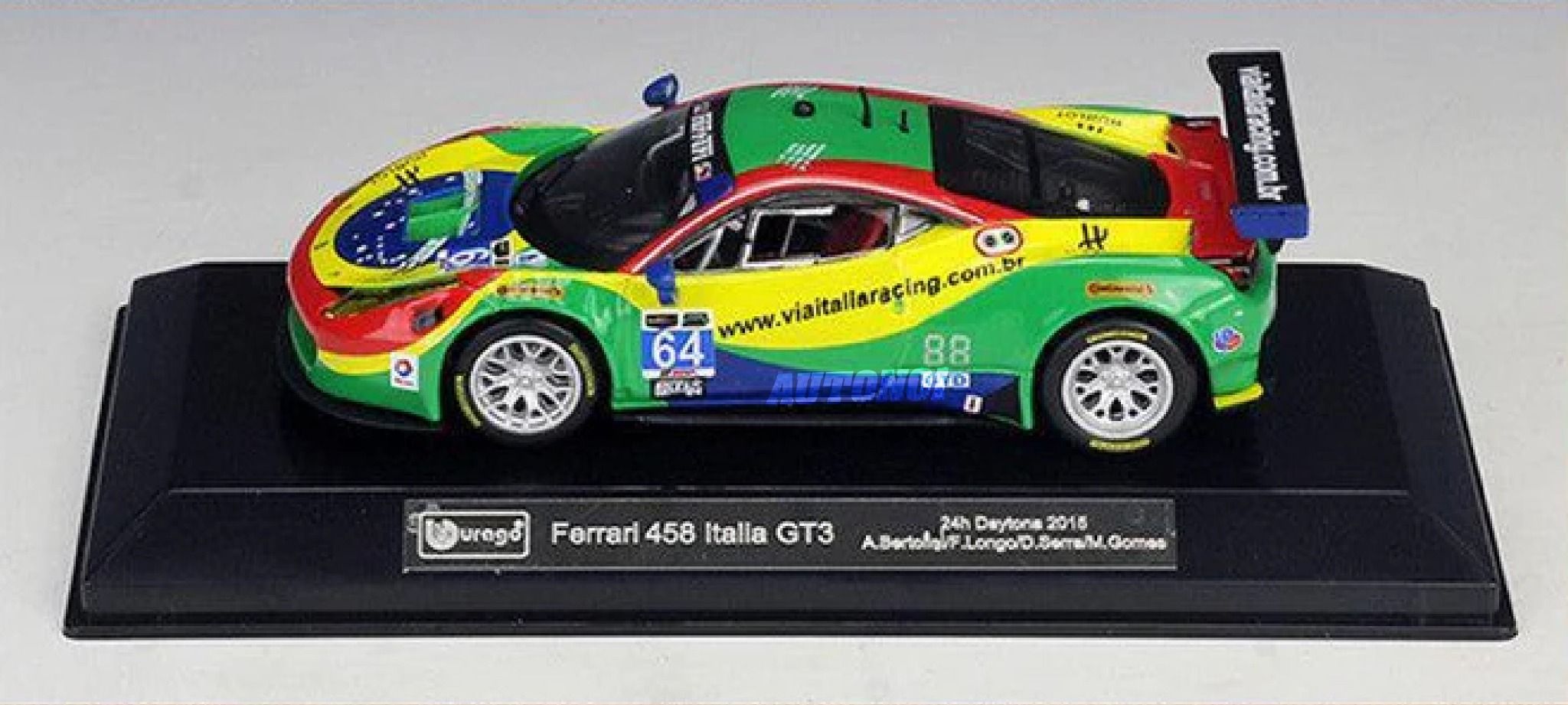 Mô hình xe Ferrari 458 Italia GT3 2015 hộp mica tỉ lệ 1:43 Bburago OT43005