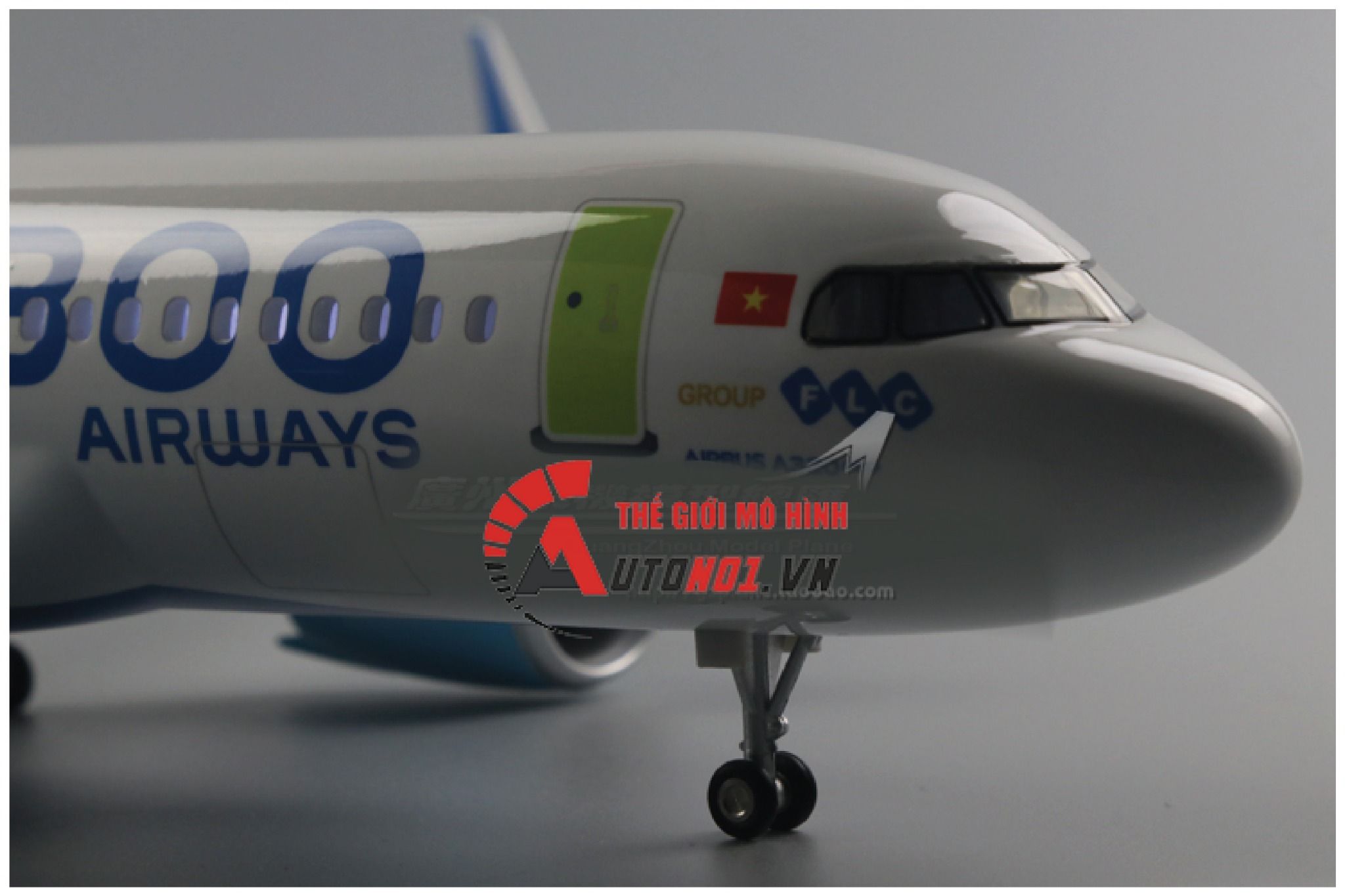  Mô hình máy bay Bamboo Airlines Air Airbus A320 47cm 1:130 có đèn led tự động theo tiếng vỗ tay hoặc chạm MB47004 