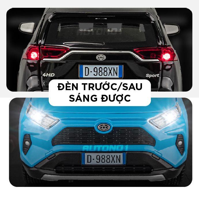 Mô hình xe ô tô Toyota RAV4 full open - full kính - có âm thanh - đèn tỉ lệ 1:22 Jiaye Model OT503