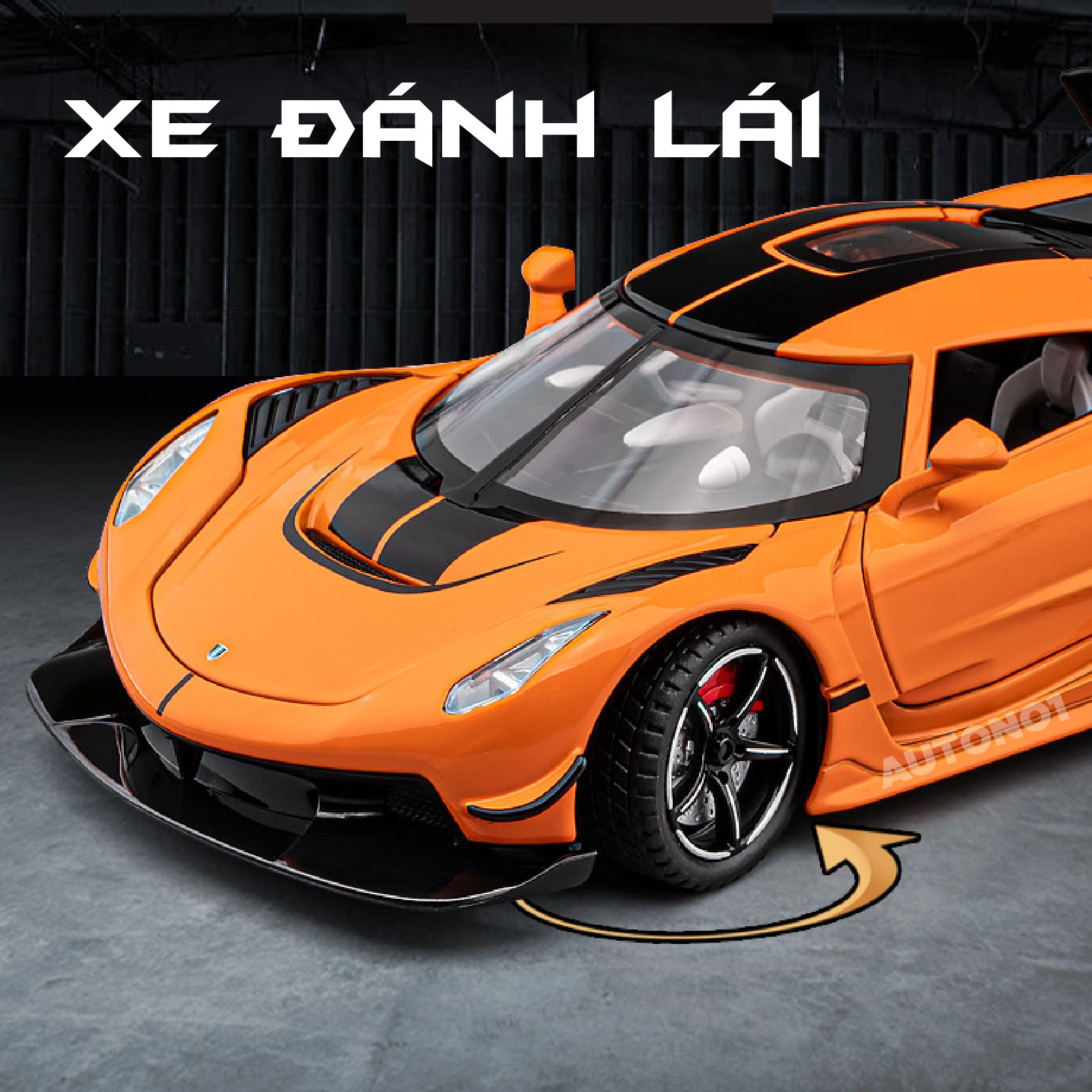 Mô hình xe Koenigsegg Jesko full open-có đèn-âm thanh tỉ lệ 1:22 Jiaye Model OT569