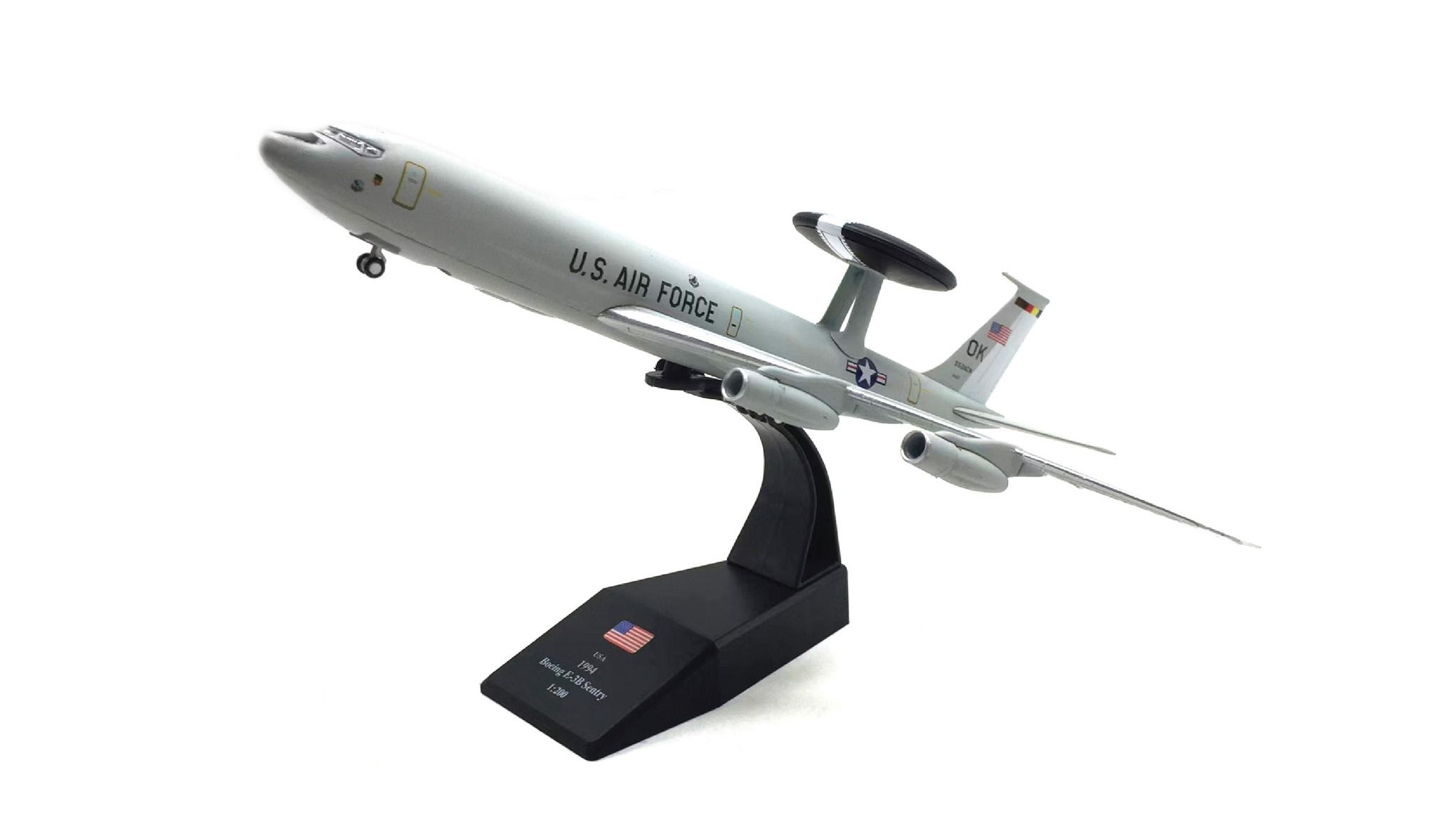 Máy bay quân sự trinh sát phòng không Boeing E-3 Sentry AWACS USAF tỉ lệ 1:200 Ns Model MBQS049