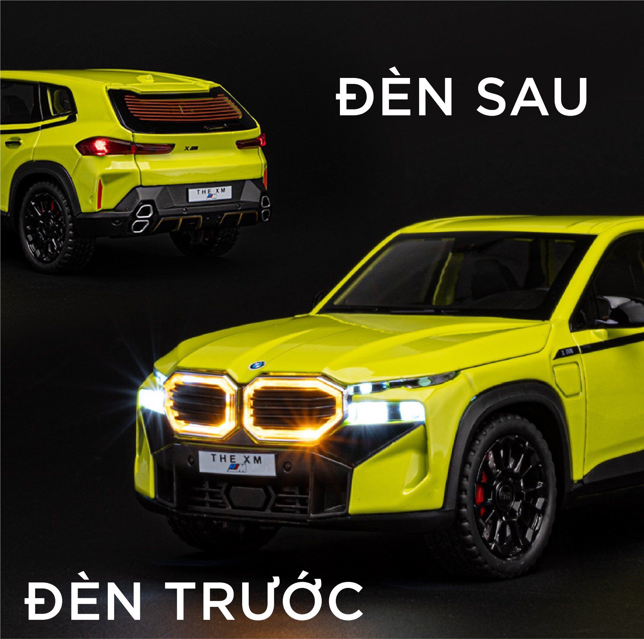 Mô hình xe BMW the XM full kính - full open - đánh lái được tỉ lệ 1:24 Chezhi OT448