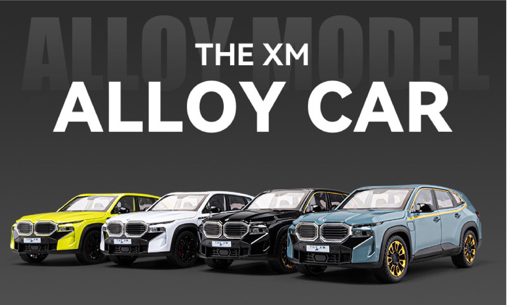Mô hình xe BMW the XM full kính - full open - đánh lái được tỉ lệ 1:24 Chezhi OT448