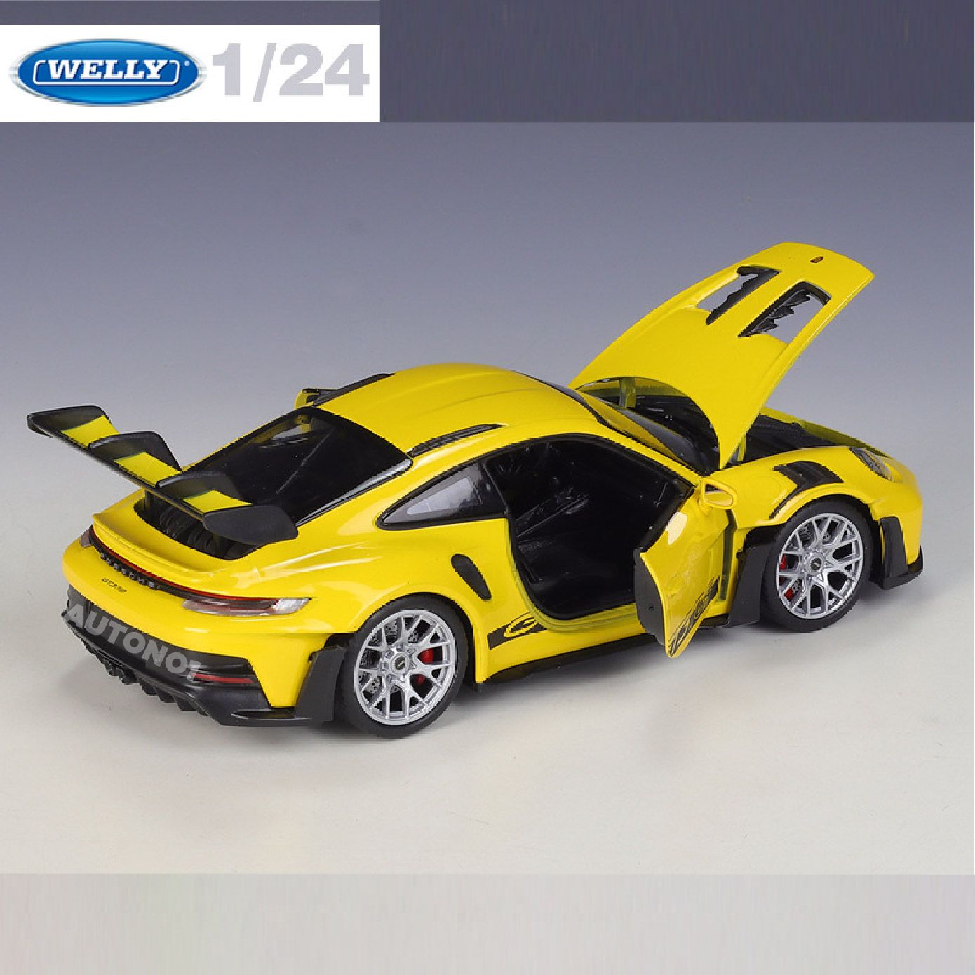 Mô hình xe Porsche 911 (992) GT3 RS tỉ lệ 1:24 Welly OT456