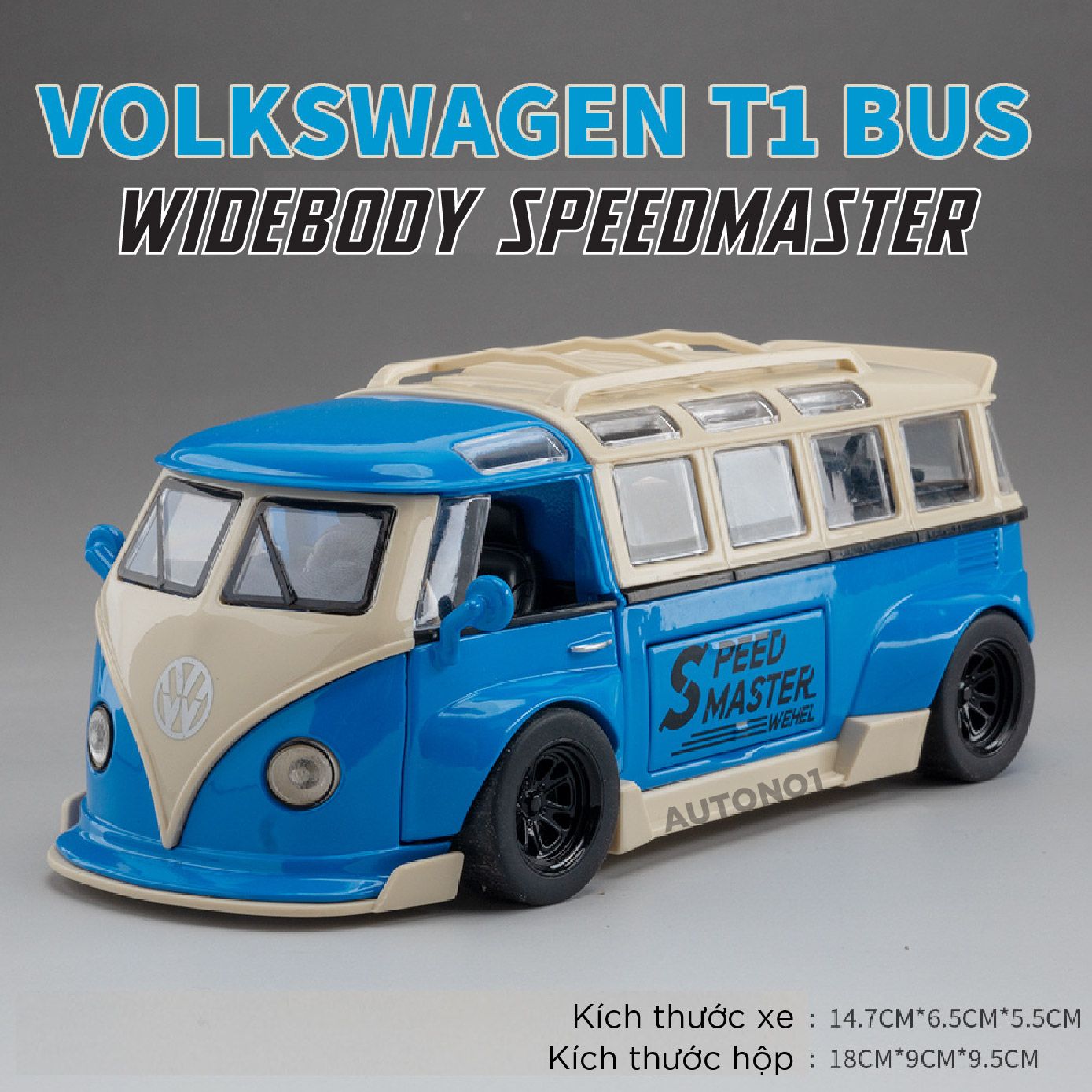 Mô hình xe VolkWagen T1 Bus Widebody tỉ lệ 1:32 Alloy Model OT465