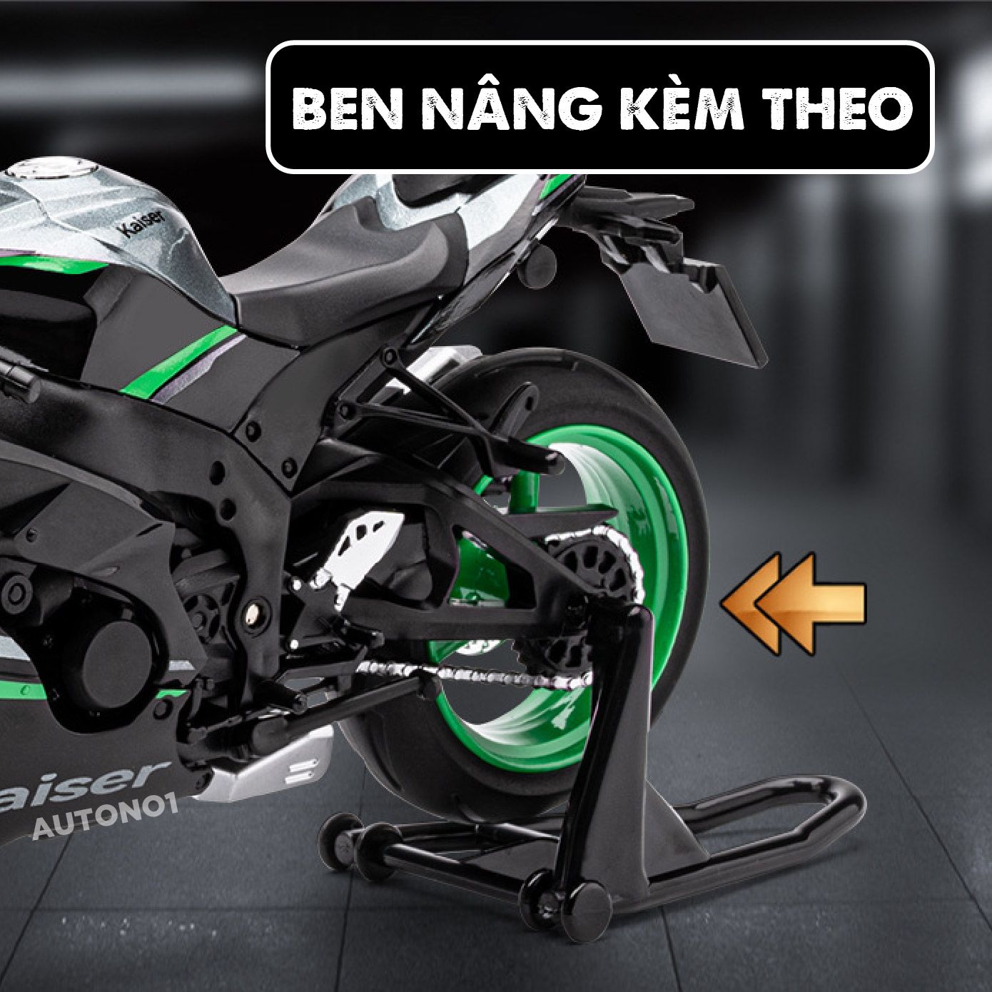 Mô hình xe Kawasaki Ninja ZX-10R tỉ lệ 1:12 Jiaye Model MT086