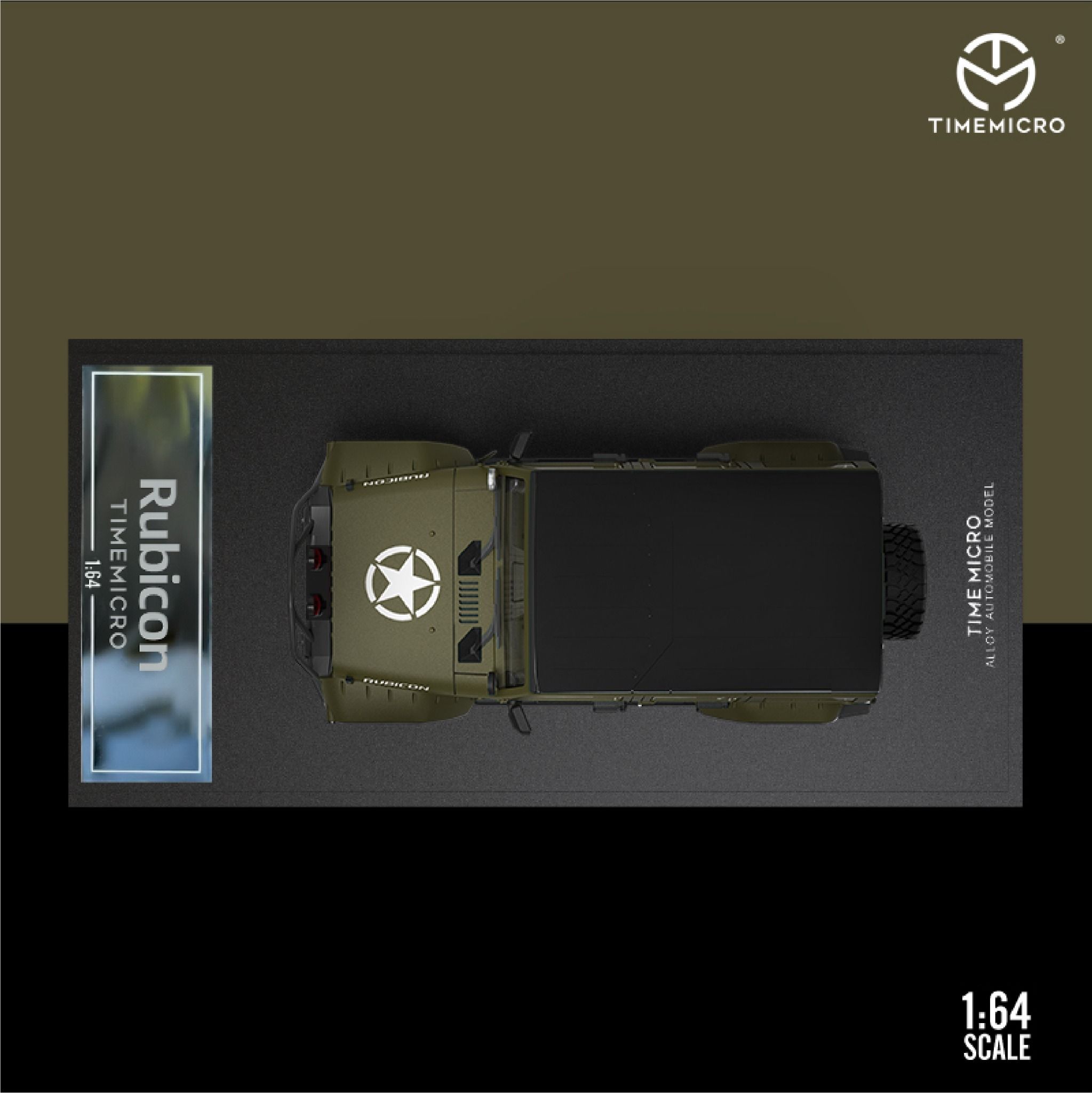 Mô hình xe Jeep Wrangler version armor tỉ lệ 1:64 Time Micro