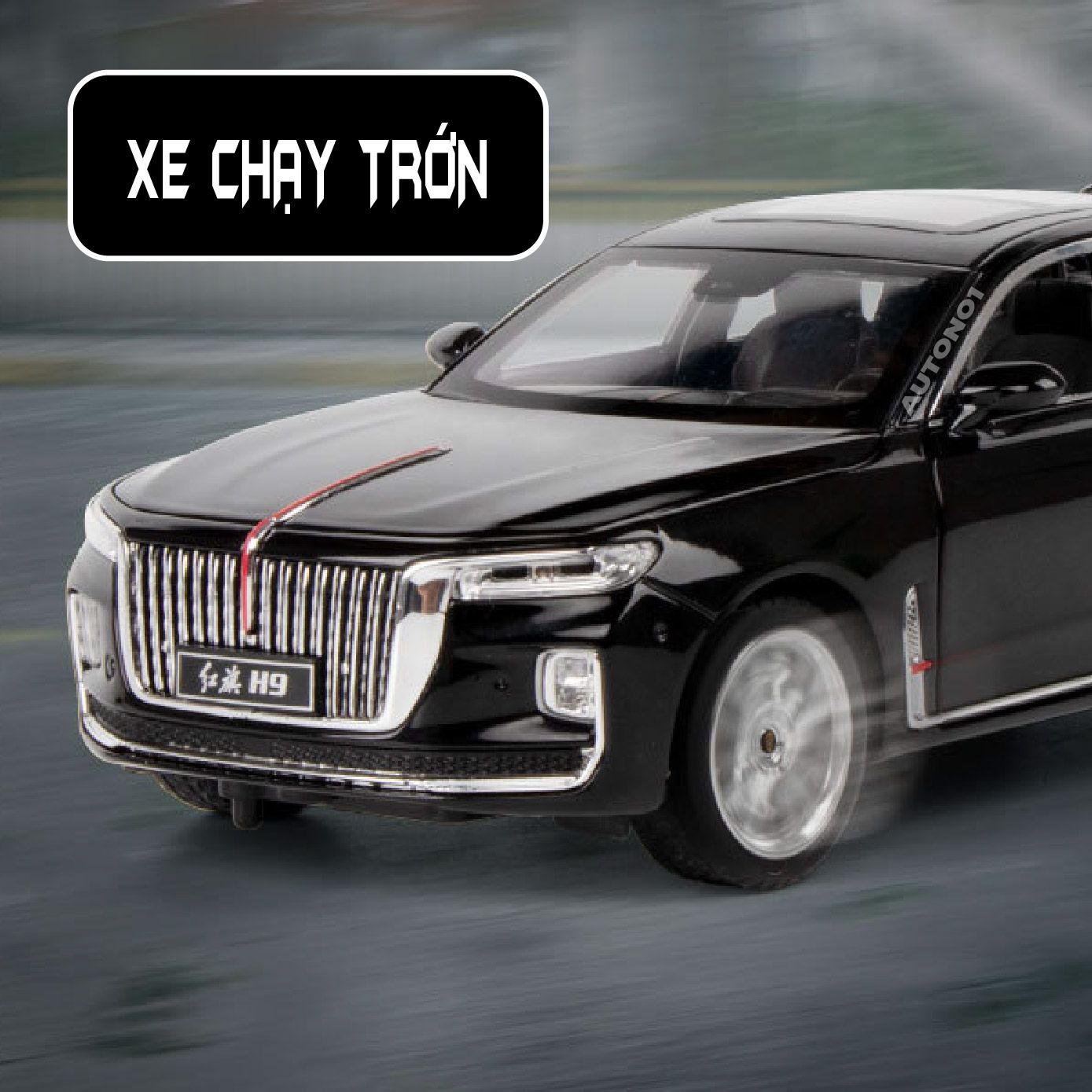  Mô hình xe Hongqi\Hồng Kỳ H9 full open có đèn có âm thanh tỉ lệ 1:24 Chezhi OT436 