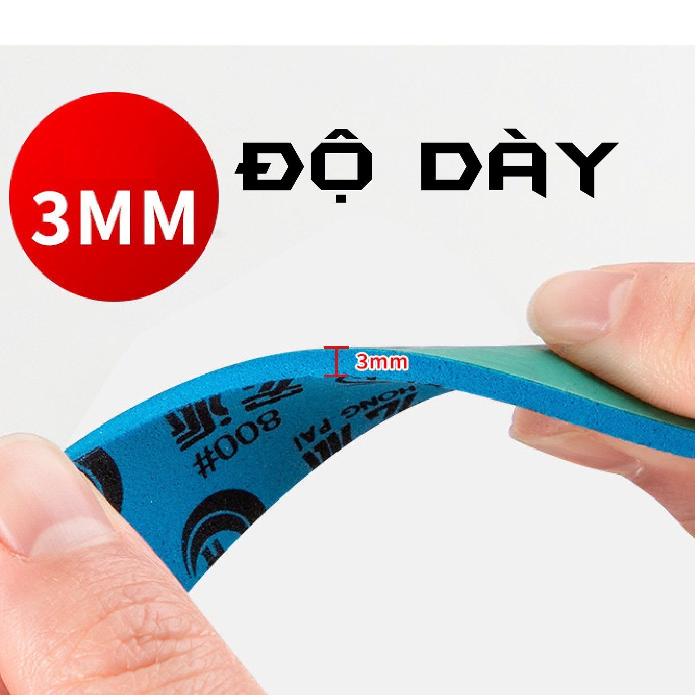Set 9 miếng mút nhám đánh bóng mô hình cắt sẵn 3mm P400-P2000 PK448