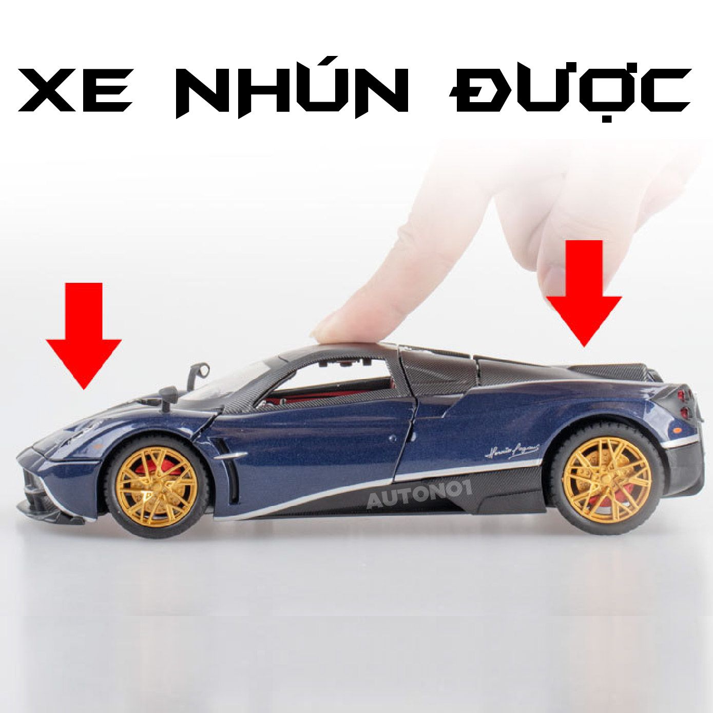 Mô hình xe Pagani Huayra Dinastia phun khói - đánh lái được - full open tỉ lệ 1:24 Chezhi OT479