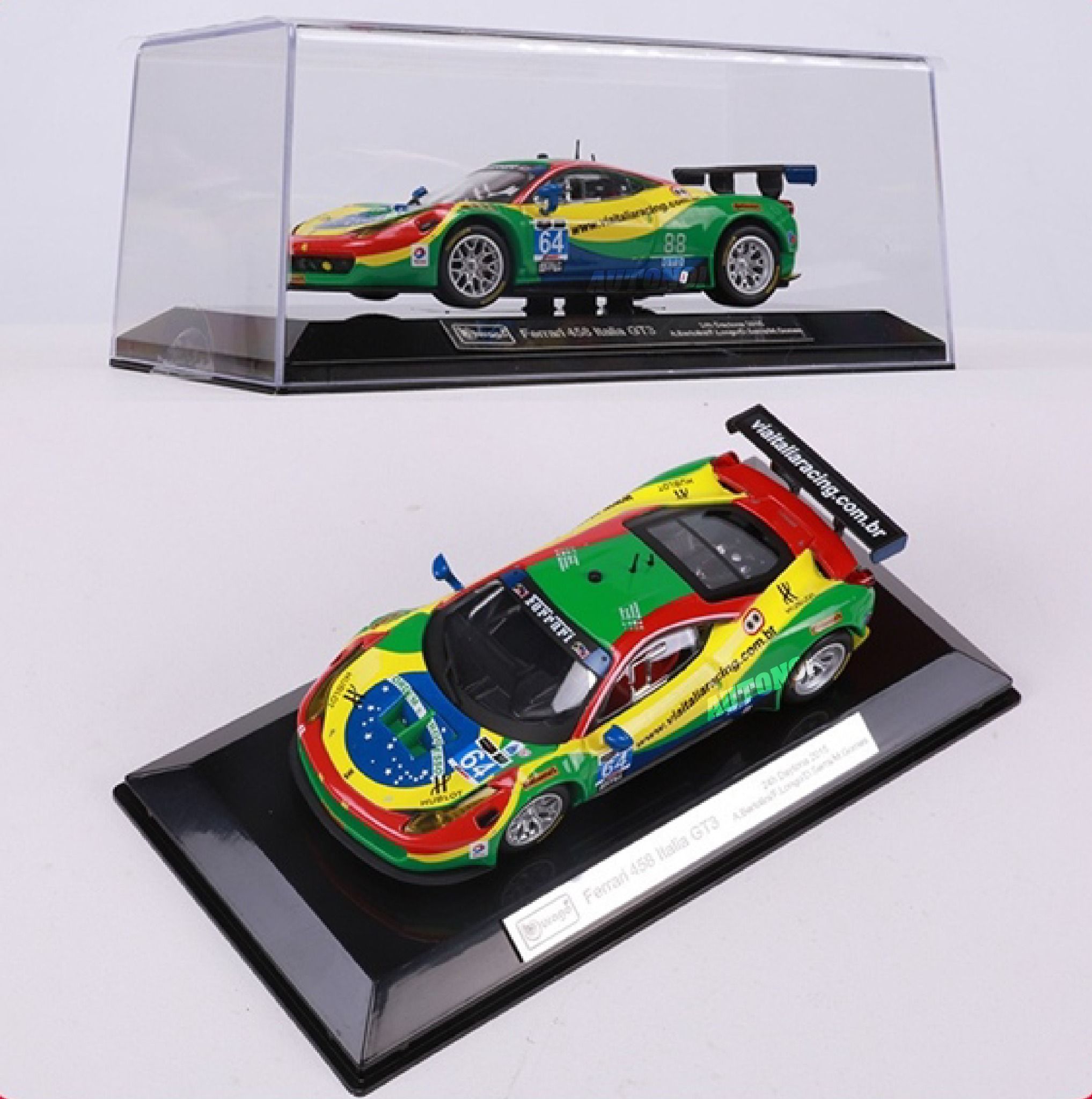 Mô hình xe Ferrari 458 Italia GT3 2015 hộp mica tỉ lệ 1:43 Bburago OT43005