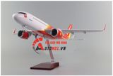  Mô hình máy bay Vietjet Air Airbus A320 47cm 1:130 có đèn led tự động theo tiếng vỗ tay hoặc chạm MB47003 