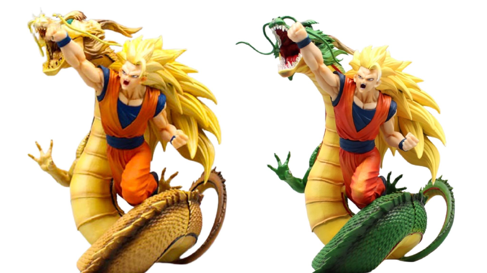 Mô hình nhân vật Dragonball Songoku Super Saiyan 3 và Rồng thần 20cm FG169