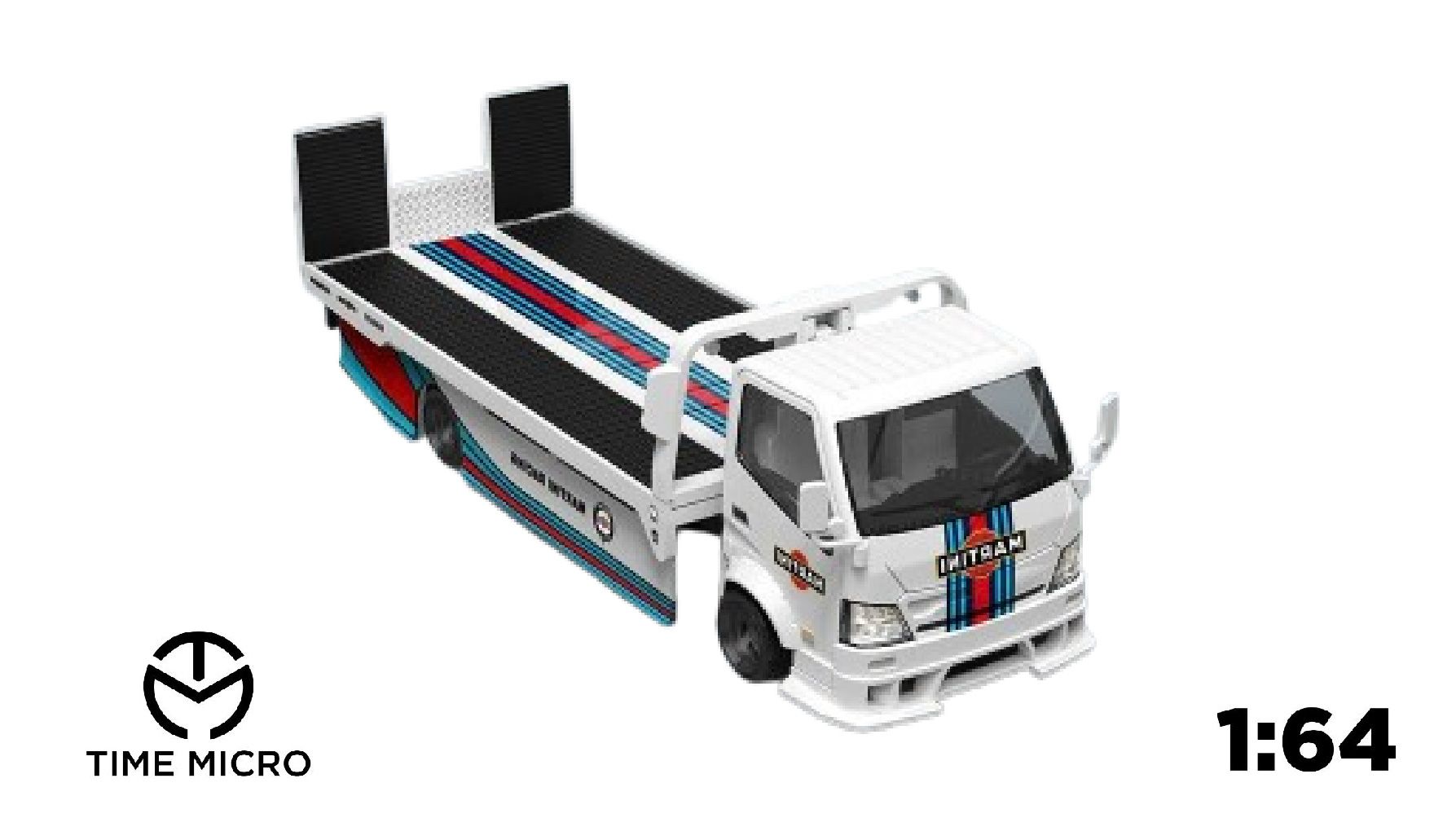 Mô hình xe móoc vận chuyển sàn phẳng H300 Flatbed Transport Trailer MARTINI tỉ lệ 1:64 Time Micro TM647204