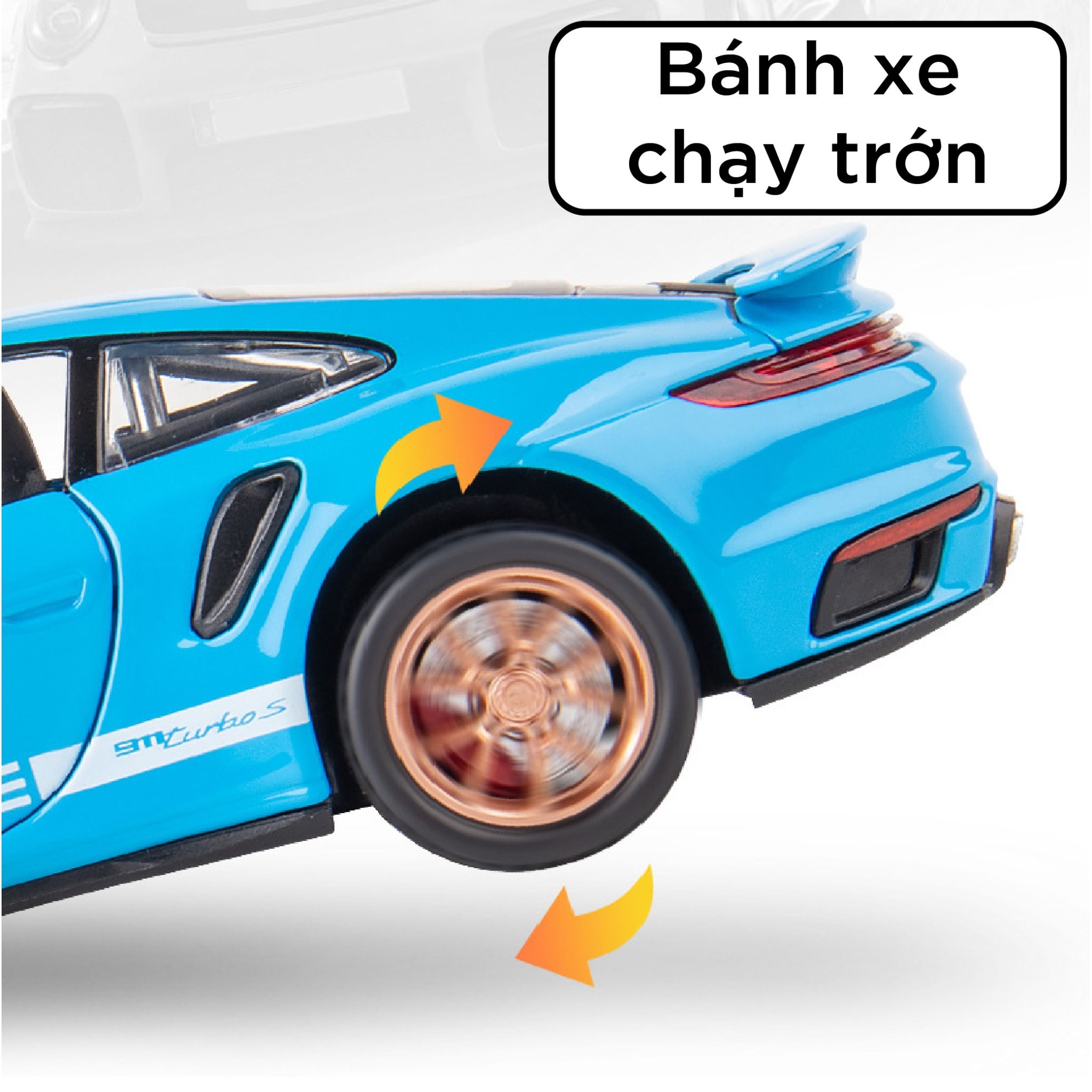 Mô hình xe Porsche 911 Turbo S full open , có đèn và âm thanh tỉ lệ 1:32 Miniauto OT32035