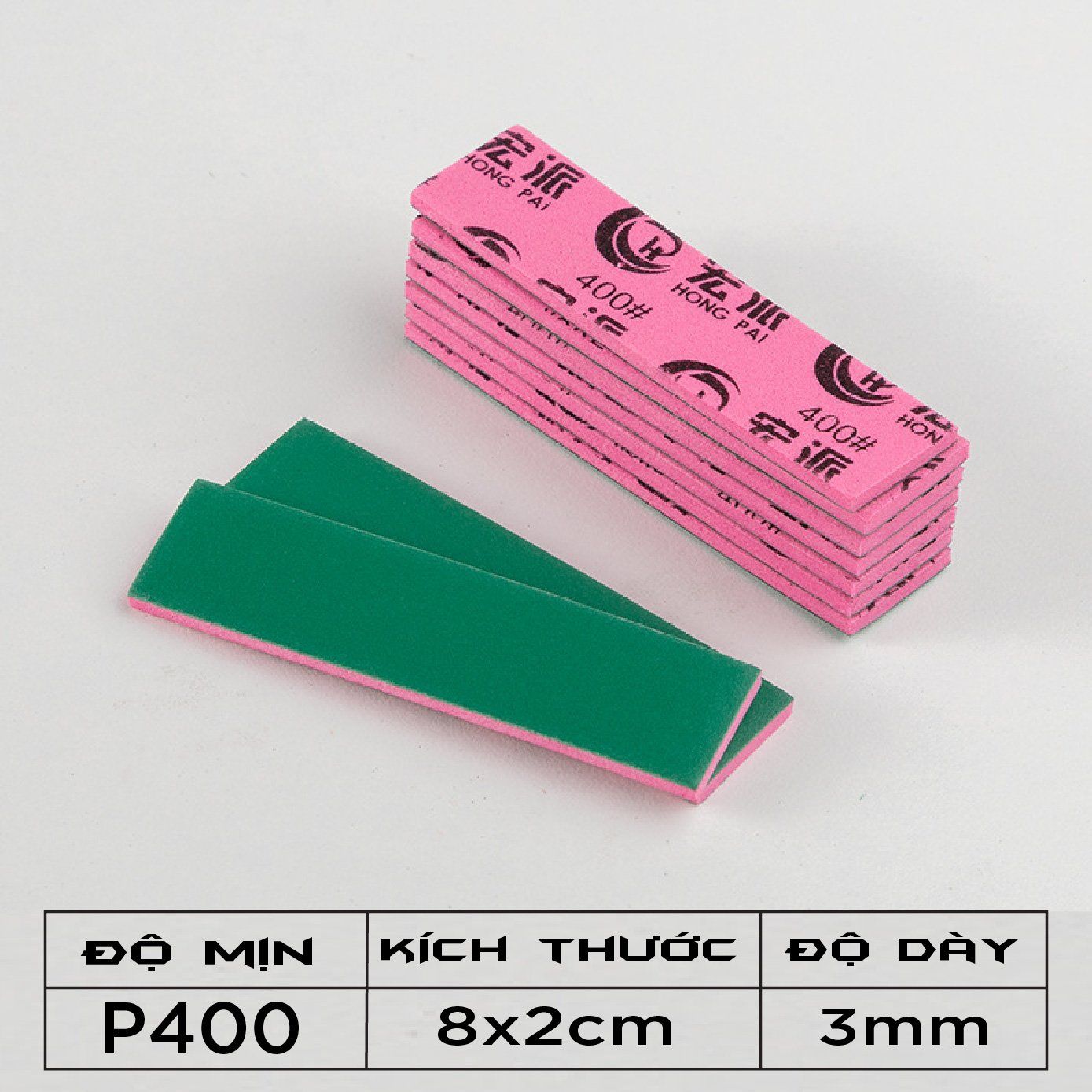 Set 9 miếng mút nhám đánh bóng mô hình cắt sẵn 3mm P400-P2000 PK448