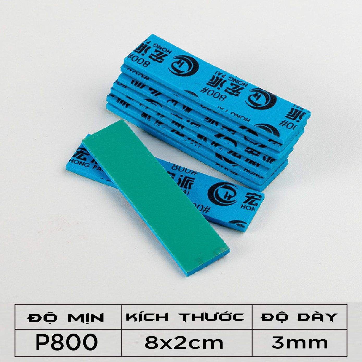 Set 9 miếng mút nhám đánh bóng mô hình cắt sẵn 3mm P400-P2000 PK448