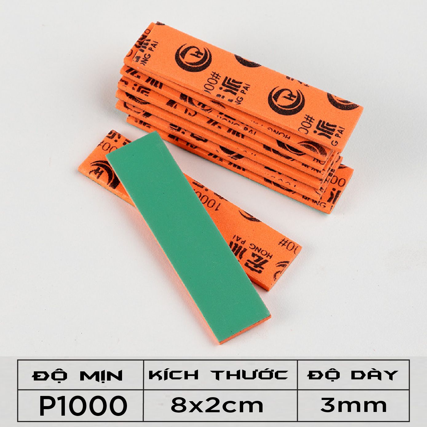 Set 9 miếng mút nhám đánh bóng mô hình cắt sẵn 3mm P400-P2000 PK448