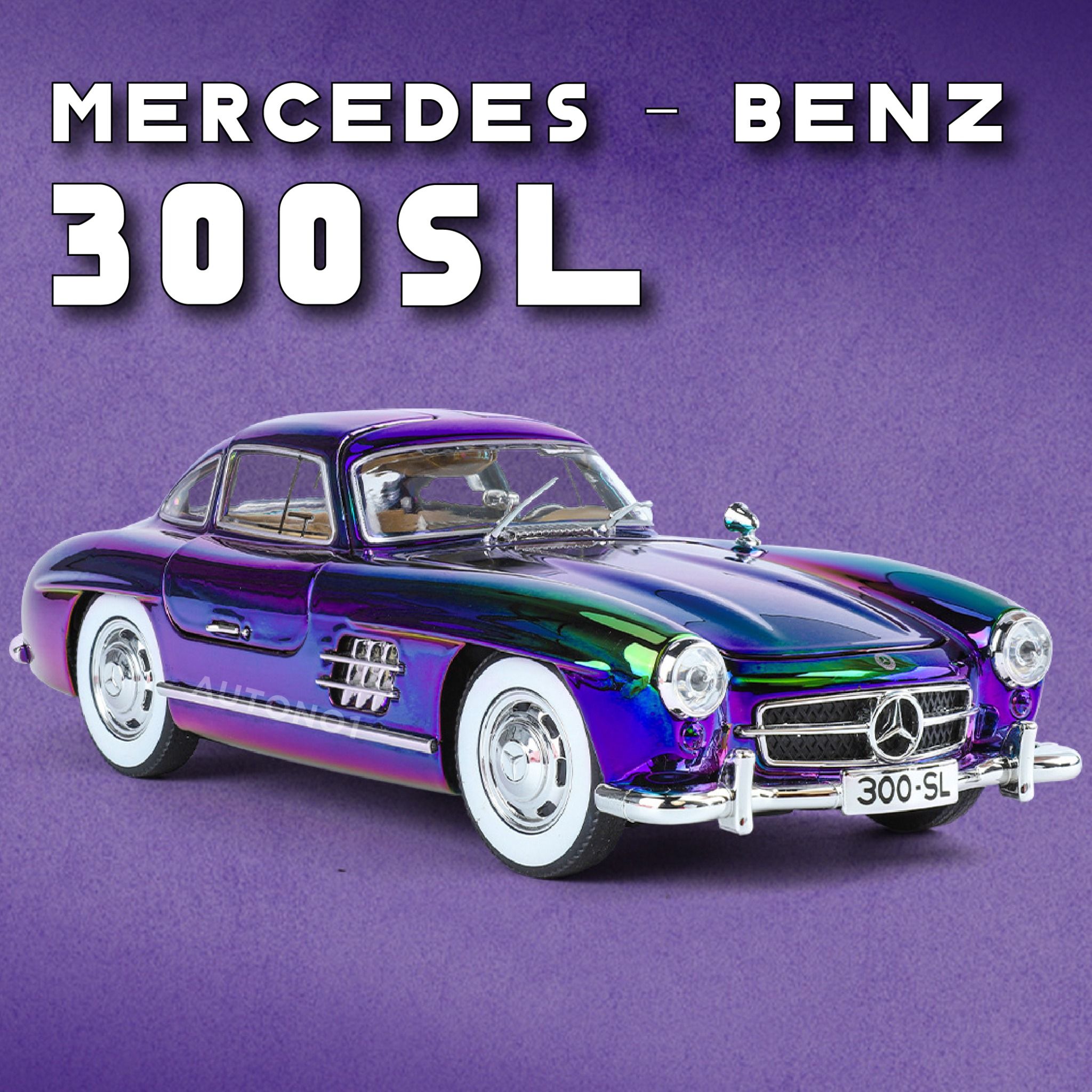 Mô hình xe Mercedes - Benz 300SL full open - có âm thanh - đèn - đánh lái tỉ lệ 1:24 Jinlifiang OT24023