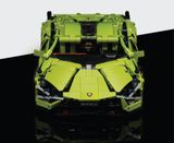  Mô hình xe ô tô lắp ghép Lamborghini Sian green 1250 pcs tỉ lệ 1:14 LG018 