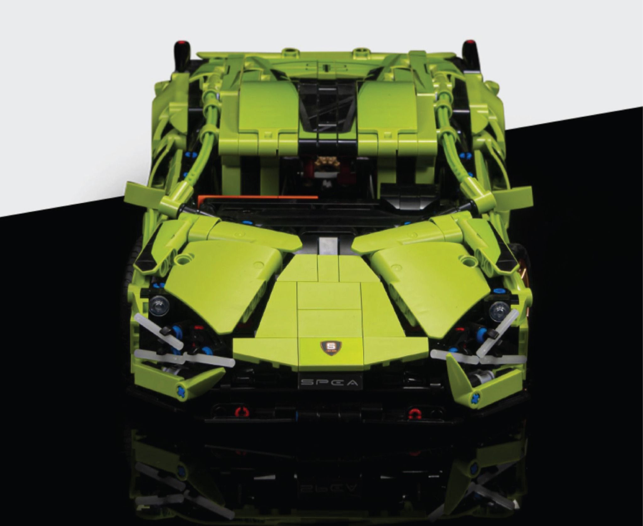 Mô hình xe ô tô lắp ghép Lamborghini Sian green 1250 pcs tỉ lệ 1:14 LG018