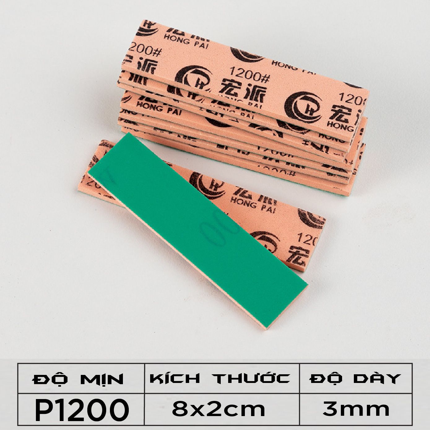 Set 9 miếng mút nhám đánh bóng mô hình cắt sẵn 3mm P400-P2000 PK448
