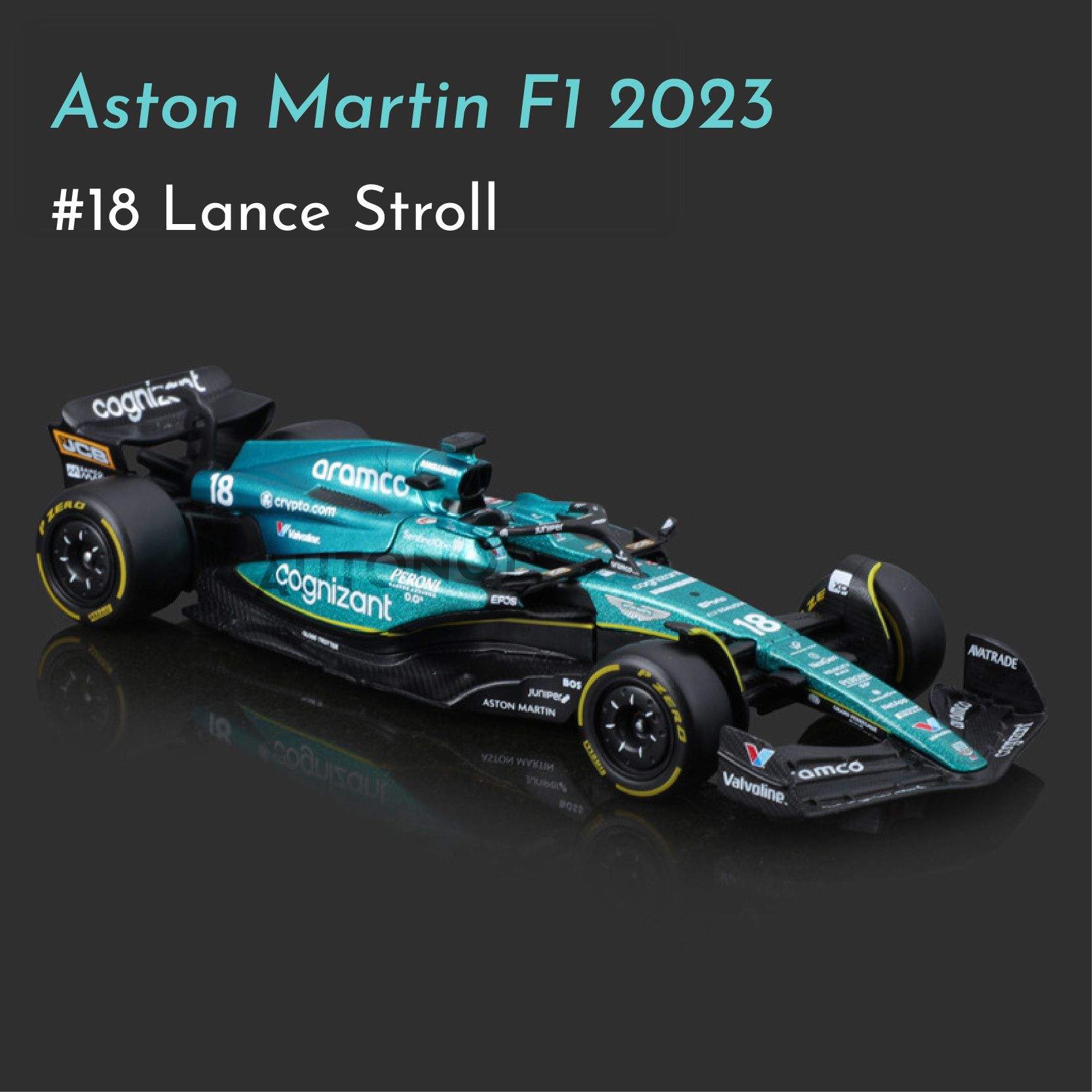 Mô hình xe đua F1 Formula Aston Martin 2023 AMR23 tỉ lệ 1:43 Bburago OT43003 18-38190