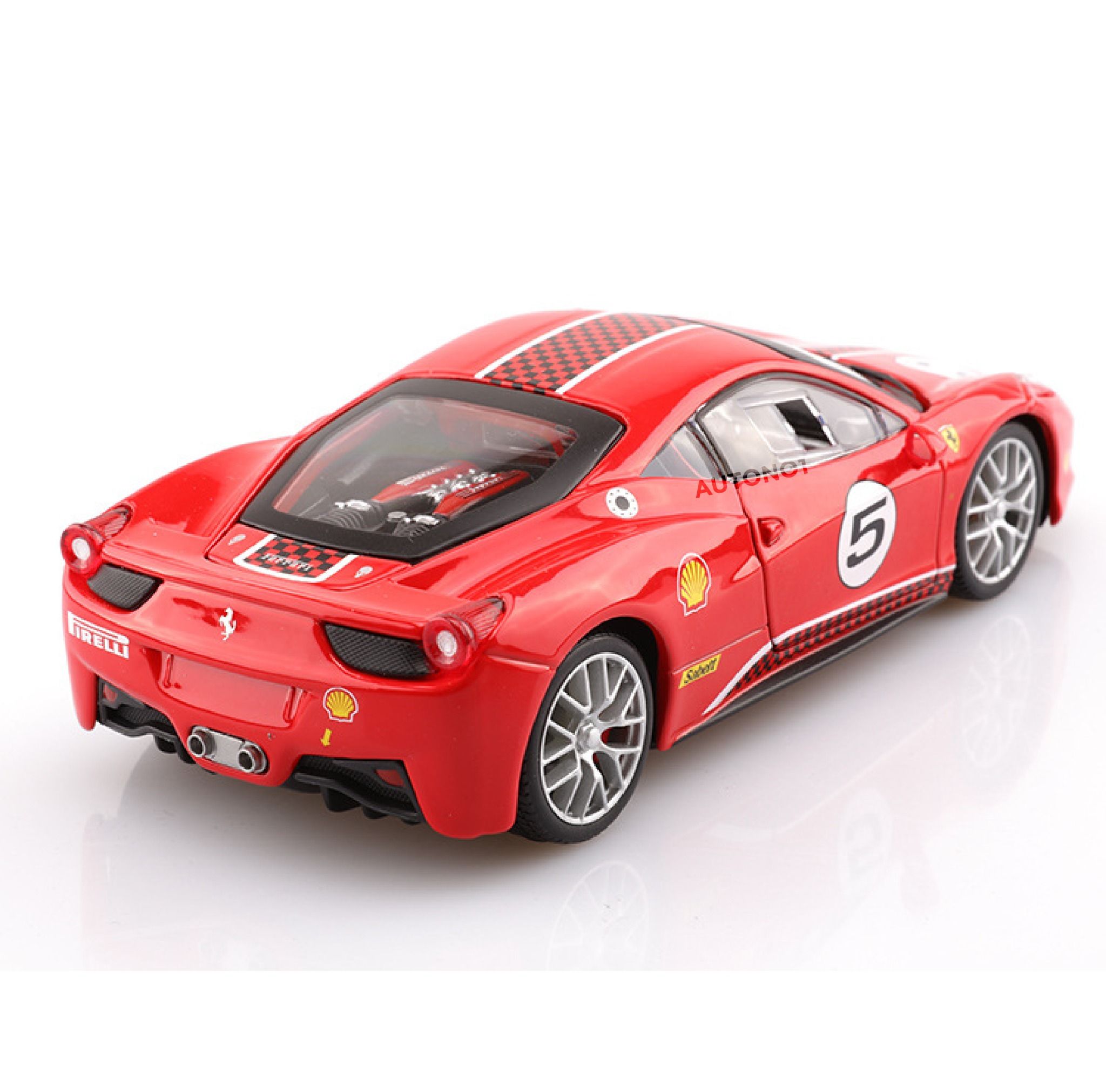 Mô hình xe ô tô Ferrari 458 Challenge full open - full kính tỉ lệ 1:24 Bburago OT531