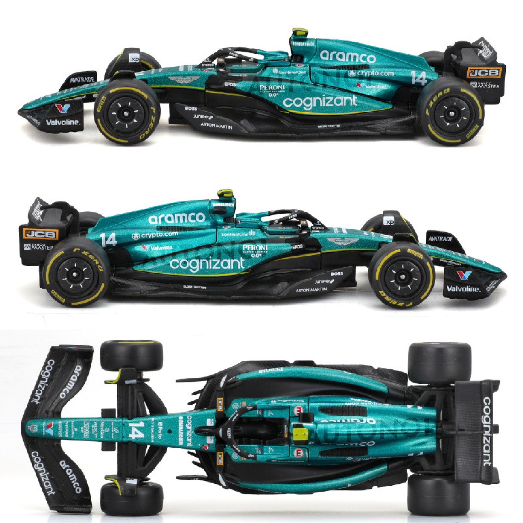 Mô hình xe đua F1 Formula Aston Martin 2023 AMR23 tỉ lệ 1:43 Bburago OT43003 18-38190