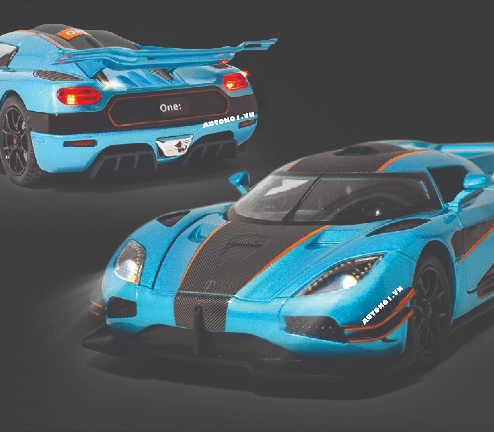 Mô hình xe ô tô Koenigsegg One:1 mở full open - đánh lái được tỉ lệ 1:24 Newao OT313