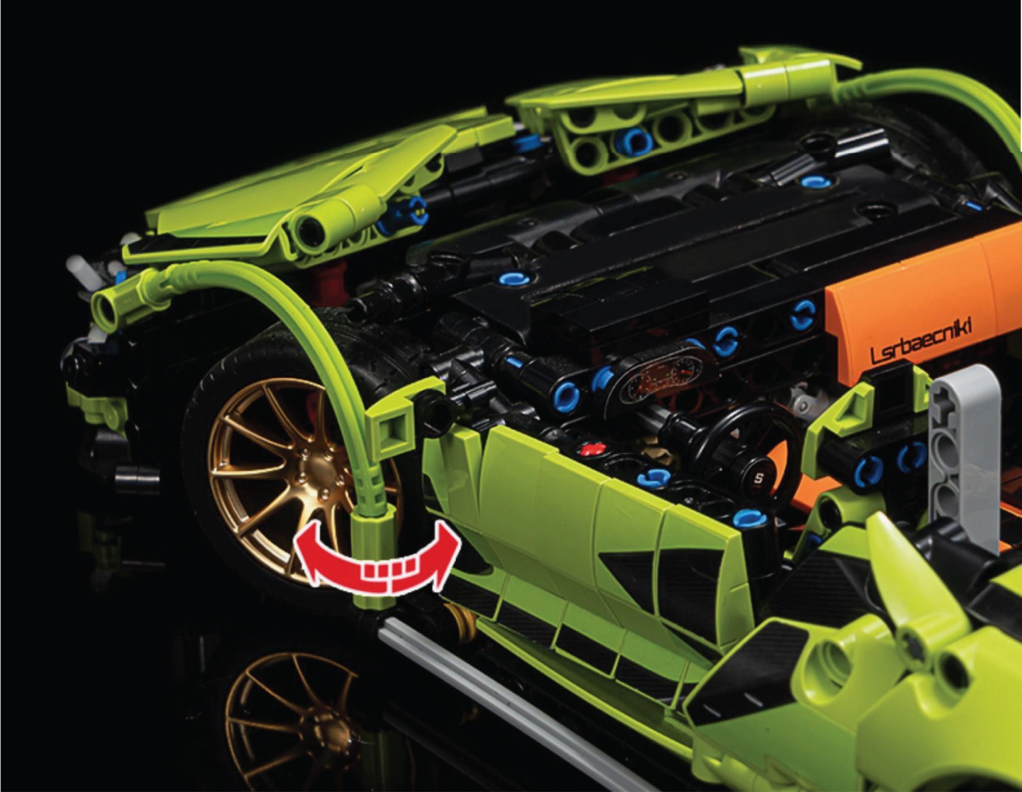 Mô hình xe ô tô lắp ghép Lamborghini Sian green 1250 pcs tỉ lệ 1:14 LG018