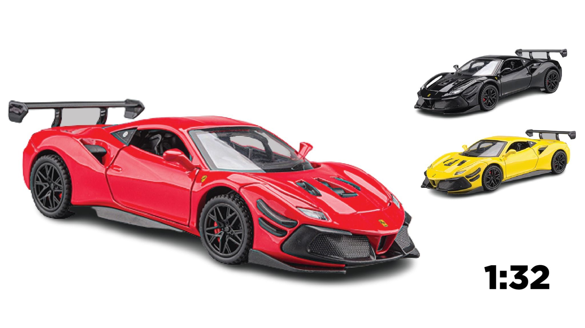 Mô hình xe Ferrari 488 Challenge EVO 2020 tỉ lệ 1:32 Jiaye model VB32743 OT32039