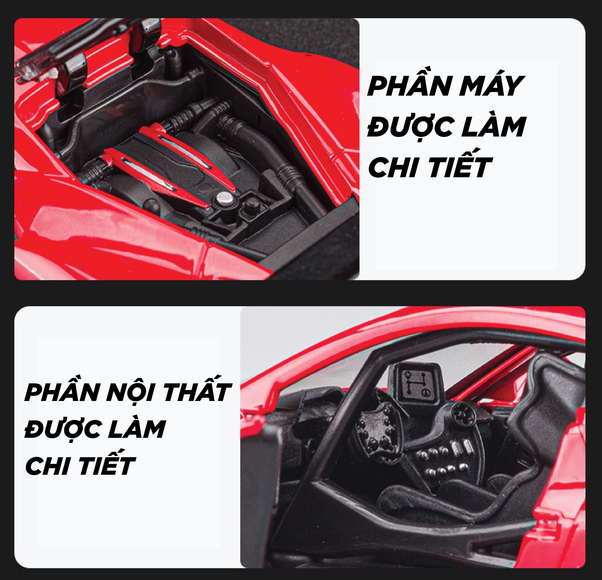 Mô hình xe Ferrari 488 Challenge EVO 2020 tỉ lệ 1:32 Jiaye model VB32743 OT32039