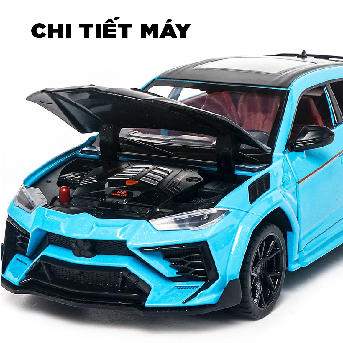Mô hình xe Lamborghini Urus full open-có đèn-âm thanh tỉ lệ 1:24 Alloy Model OT518