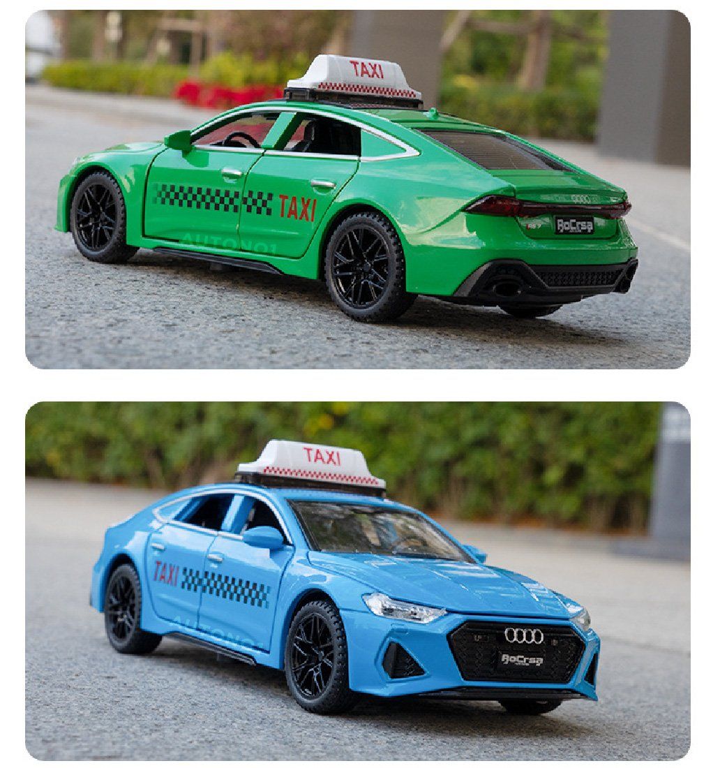 Mô hình xe ô tô dịch vụ taxi Audi RS7 super sport full open - có đèn - âm thanh tỉ lệ 1:32 Chimei model OT521