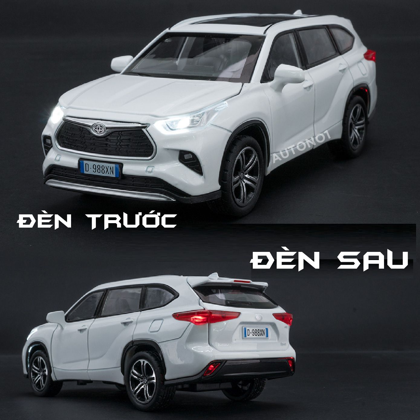 Mô hình xe Toyota Highlander full open tỉ lệ 1:32 Jiaye Model OT564