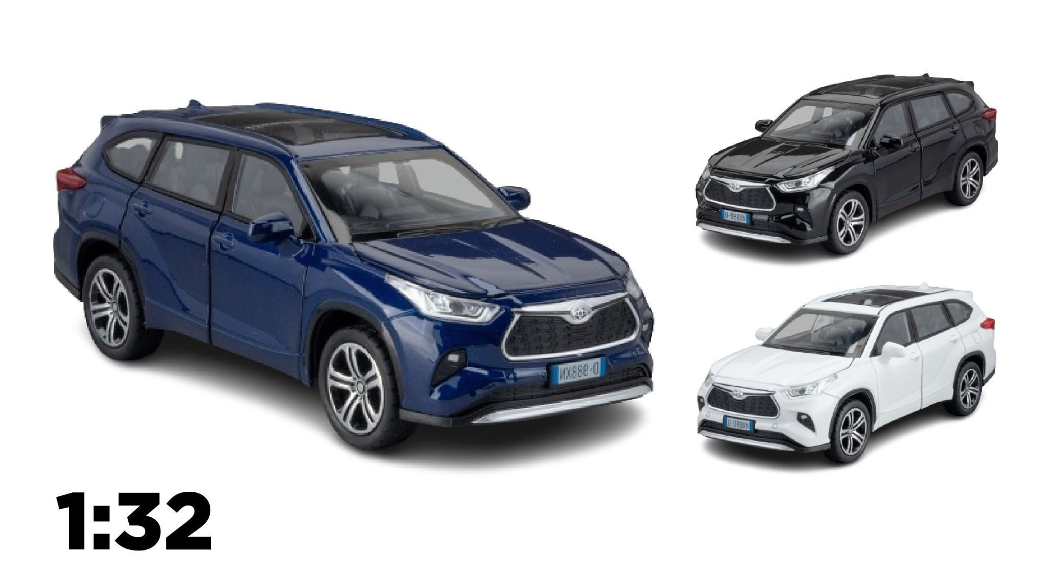 Mô hình xe Toyota Highlander full open tỉ lệ 1:32 Jiaye Model OT564