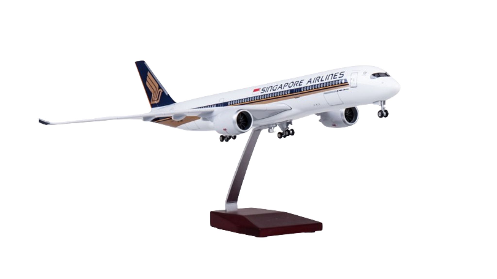 Mô hình máy bay Singapore Airlines Airbus A350 47cm có đèn led tự động theo tiếng vỗ tay hoặc chạm MB47069