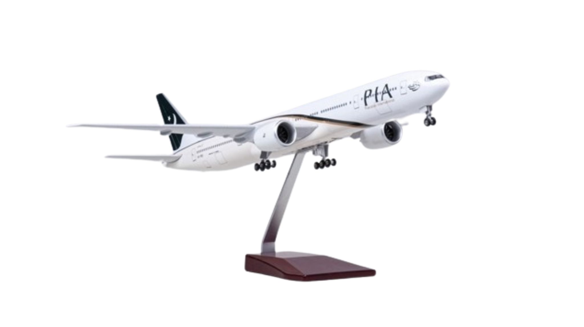  Mô hình máy bay Pakistan PIA Airlines Boeing B777 47cm có đèn led tự động theo tiếng vỗ tay hoặc chạm MB47067 