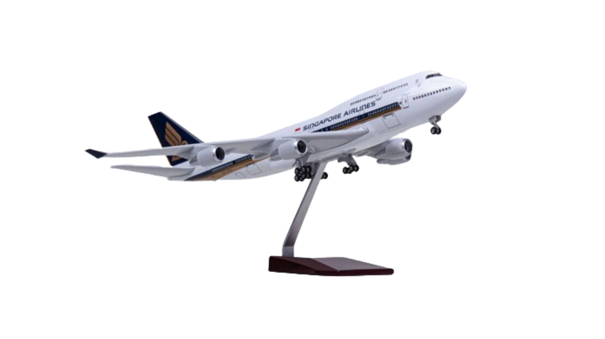 Mô hình máy bay Singapore Airline Boeing B747 47cm có đèn led tự động theo tiếng vỗ tay hoặc chạm MB47065