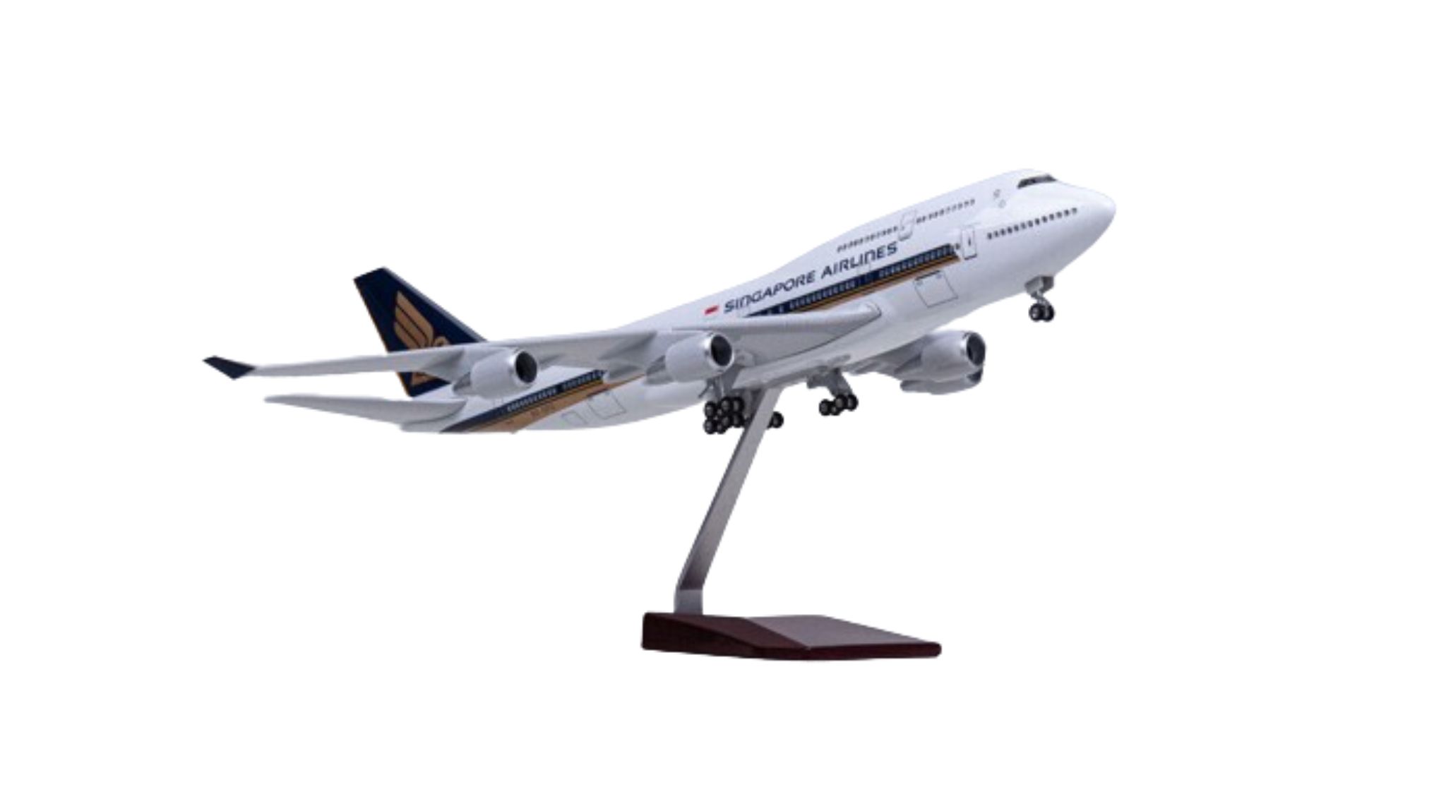  Mô hình máy bay Singapore Airline Boeing B747 47cm có đèn led tự động theo tiếng vỗ tay hoặc chạm MB47065 