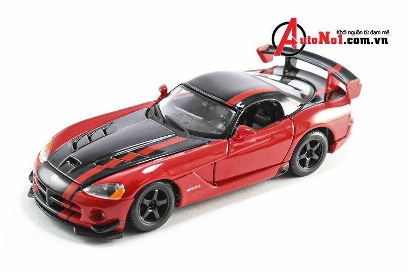 Mô hình xe Dodge Viper SRT10 Acr red black full open - đánh lái được tỉ lệ 1:24 Bburago OT591