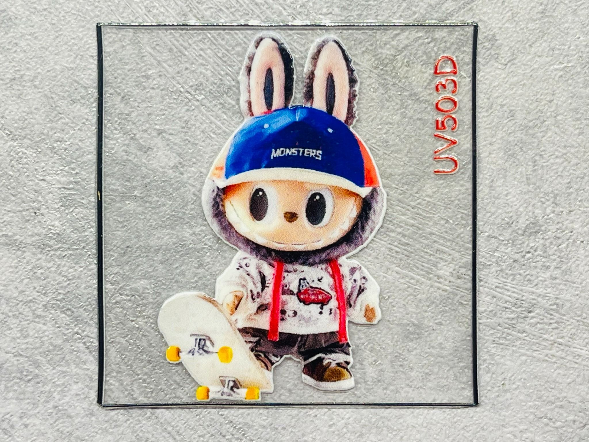 Decal uv labubu trang trí xe - điện thoại - laptop - máy tính - nón - ly - mica chống nước - chống trầy - chống uv kích thước 5 x 5cm Autono1 UV503