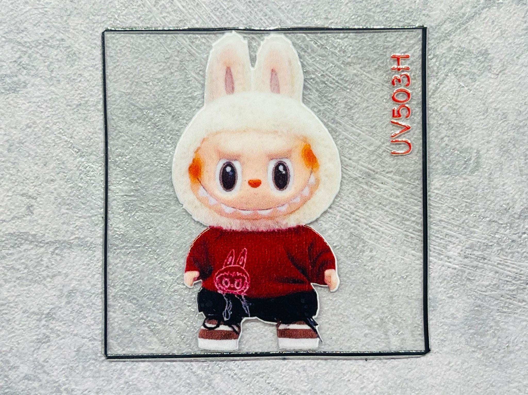 Decal uv labubu trang trí xe - điện thoại - laptop - máy tính - nón - ly - mica chống nước - chống trầy - chống uv kích thước 5 x 5cm Autono1 UV503