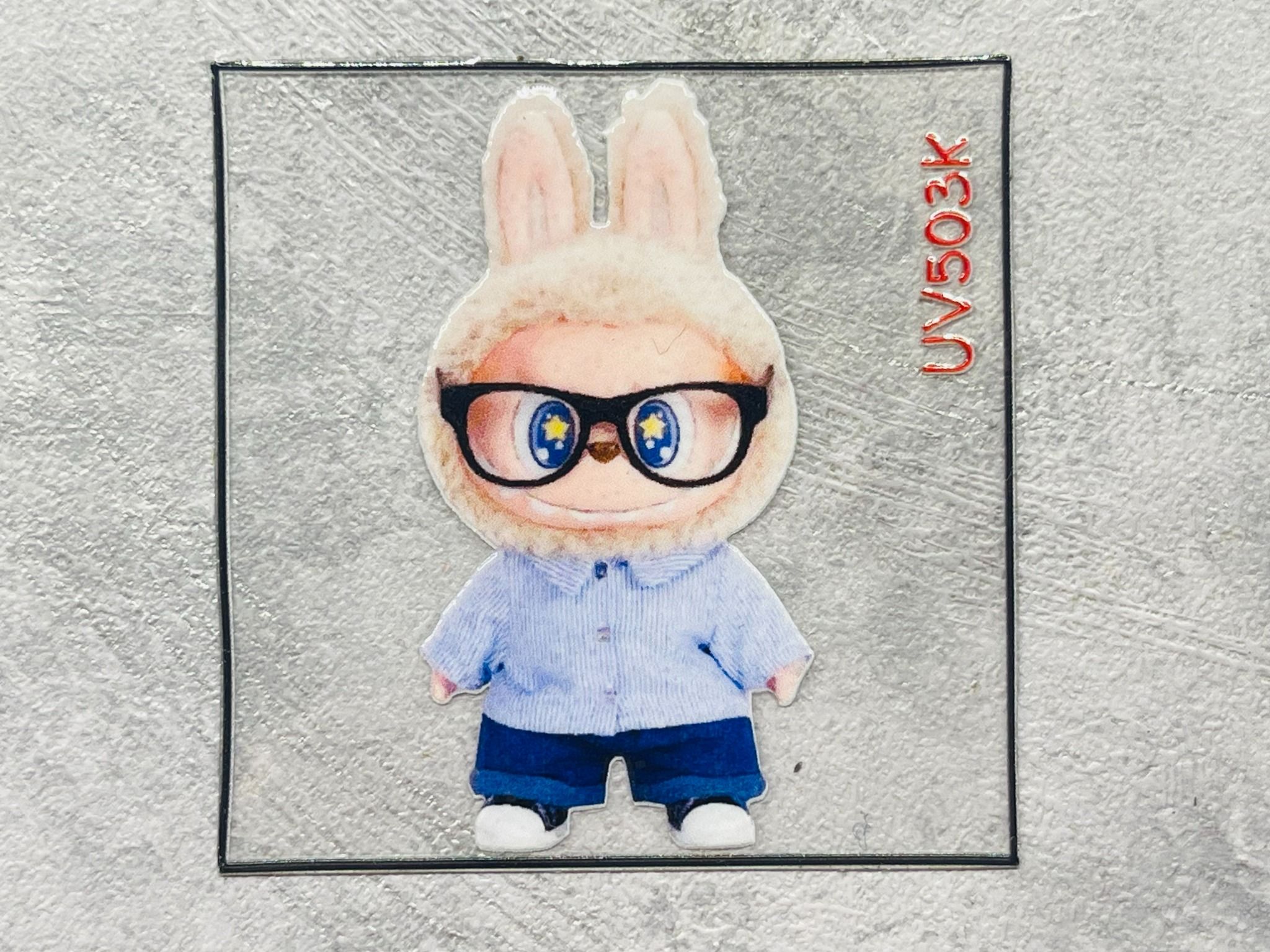 Decal uv labubu trang trí xe - điện thoại - laptop - máy tính - nón - ly - mica chống nước - chống trầy - chống uv kích thước 5 x 5cm Autono1 UV503