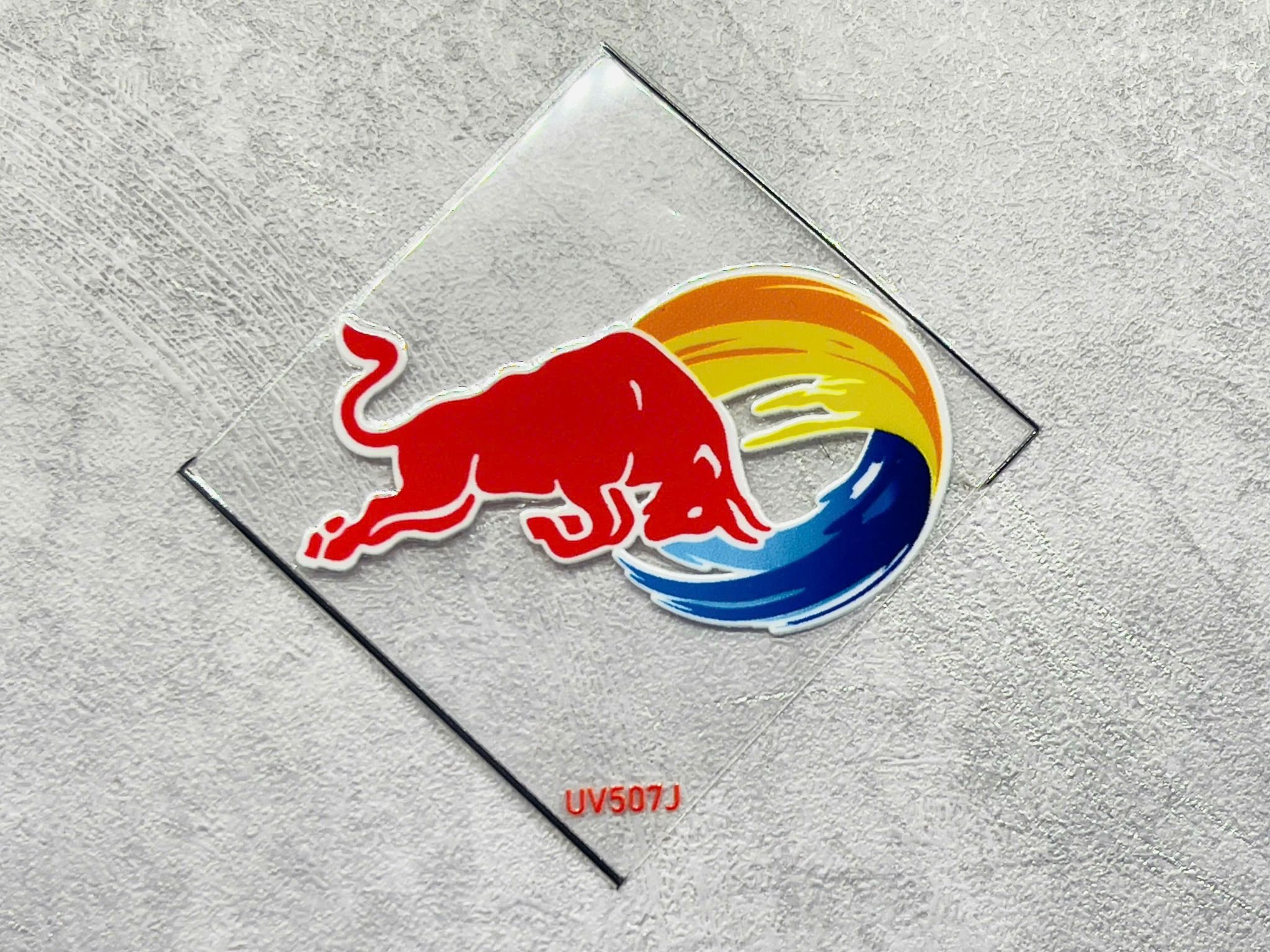 Decal UV trang trí mô hình - điện thoại - laptop - máy tính - nón - ly - mica chống nước - chống trầy - chống uv Redbull kích thước 5 x 5cm Autono1 UV507